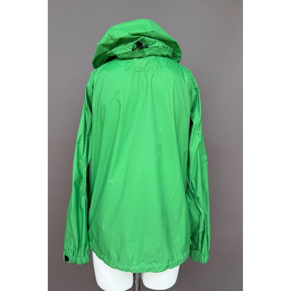 LL Bean Stowaway Rain Jacket Womens Medium Green Ripstop Hooded Gorpcore Outdoor - Picture 5 of 14